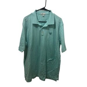 Peter Millar Aqua Blue Polo Shirt Size XL